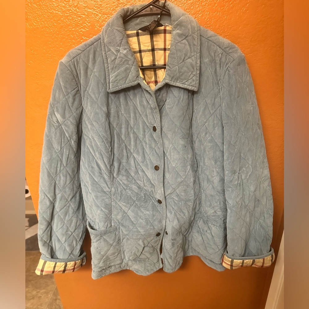 Brooks Brothers Light Blue Quilted Women's Puffer Jacket